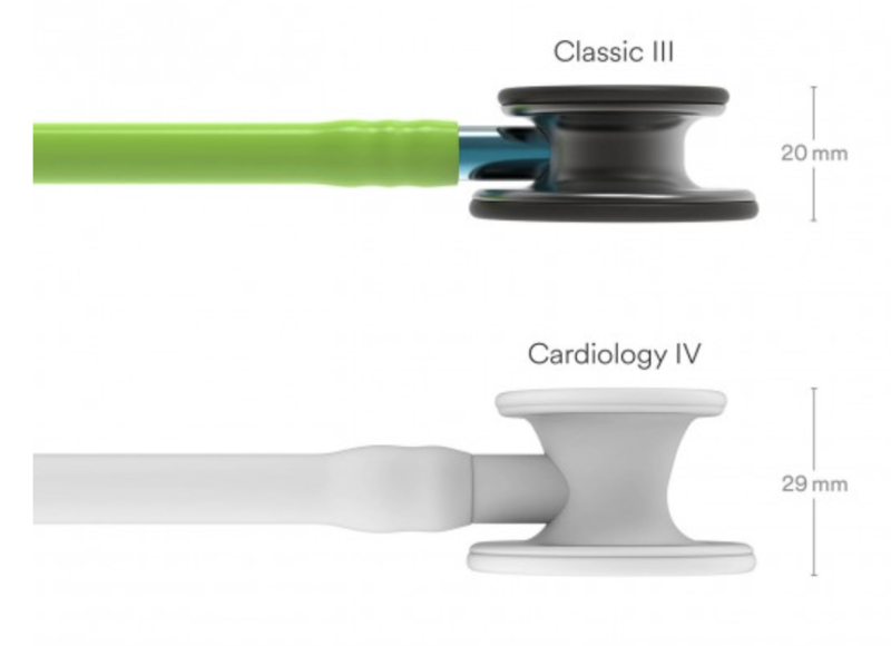 Littmann Classic III Stethoscope:Smoke &amp; Lime Green - Blue Stem