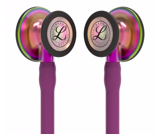 Littmann Cardiology IV Stethoscope: Rainbow &amp; Plum - Violet Stem
