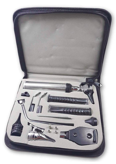 ZetaLife Diagnostic Set - Ear, Nose and Throat Exam Kit - Leather Case
