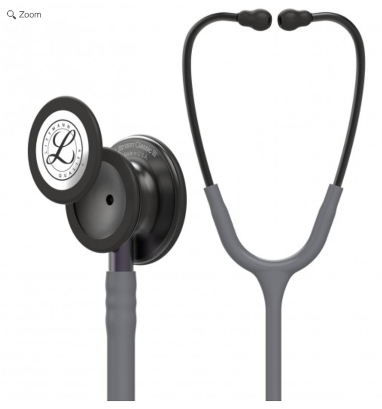 Littmann Classic III Stethoscope: Smoke &amp; Gray - Violet Stem