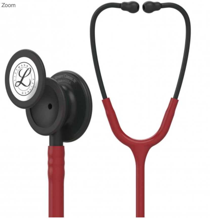 Littmann Classic III Stethoscope:Black and Burgundy 5868
