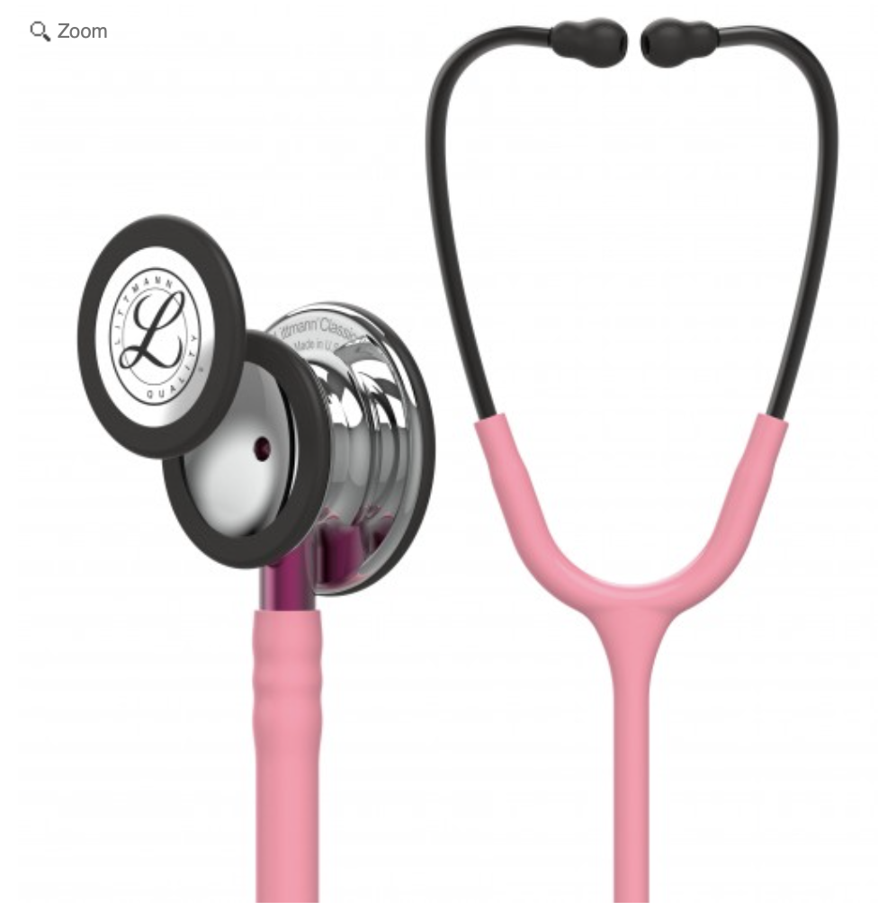 Littmann Classic III Stethoscope:Mirror &amp; Pearl Pink - Pink Stem