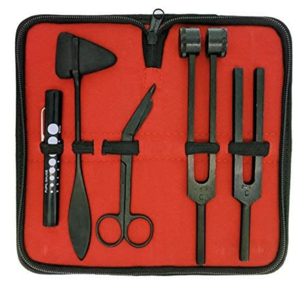 5 pcs Reflex Percussion Taylor Hammer + Penlight + Tuning Fork C 128 C 512 + Bandage Scissors