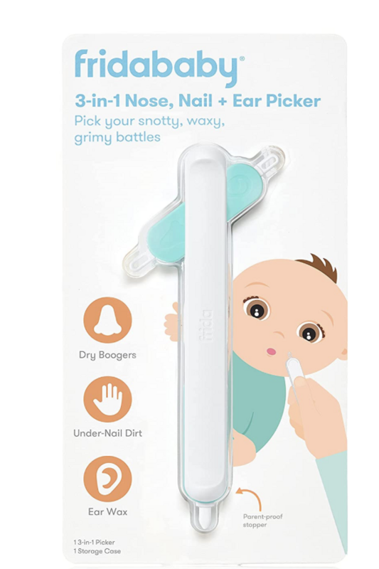FridaBaby 3-in-1 Nose, Nail + Ear Picker by Frida Baby the Makers of NoseFrida the SnotSucker, Safely Clean Baby&#39;s Boogers, Ear Wax &amp; More