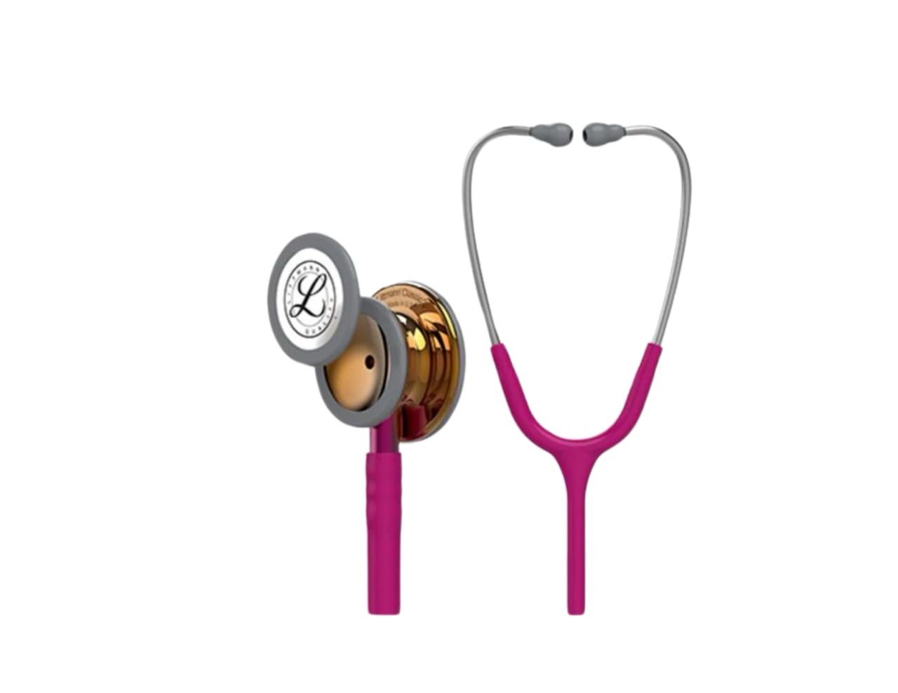 Littmann Classic III Stethoscope: High Polished Copper &amp; Raspberry-Pink Stem