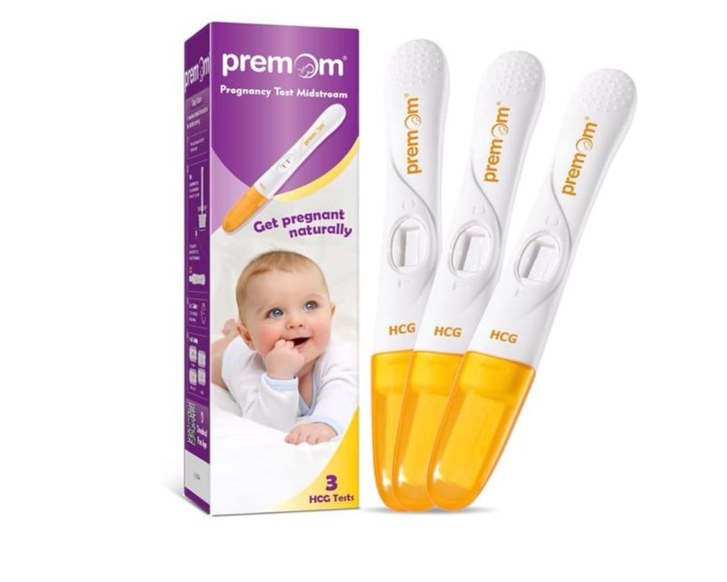 Premom Pregnancy Test Midstream: Early HCG Detection Sticks - 3 Pack Pregnant Test Kit