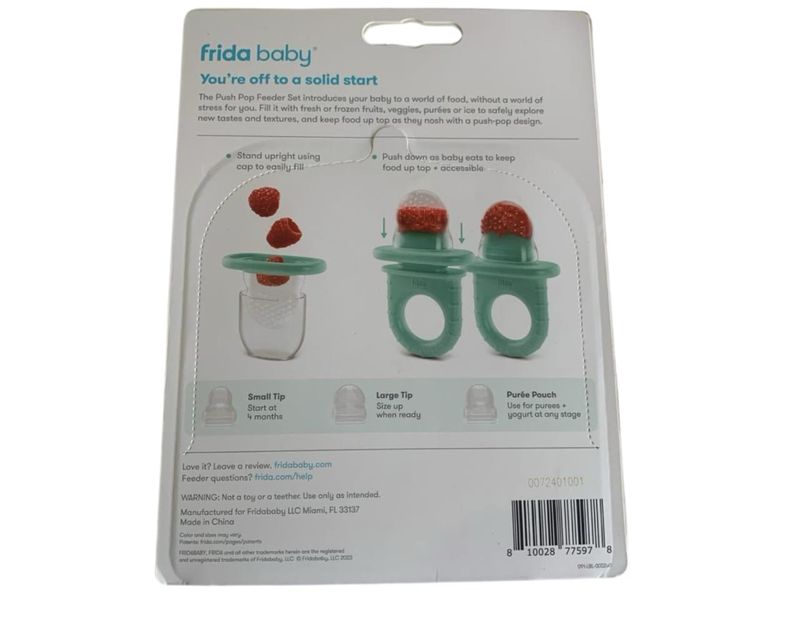Frida Baby Push Pop Feeder set | Teal