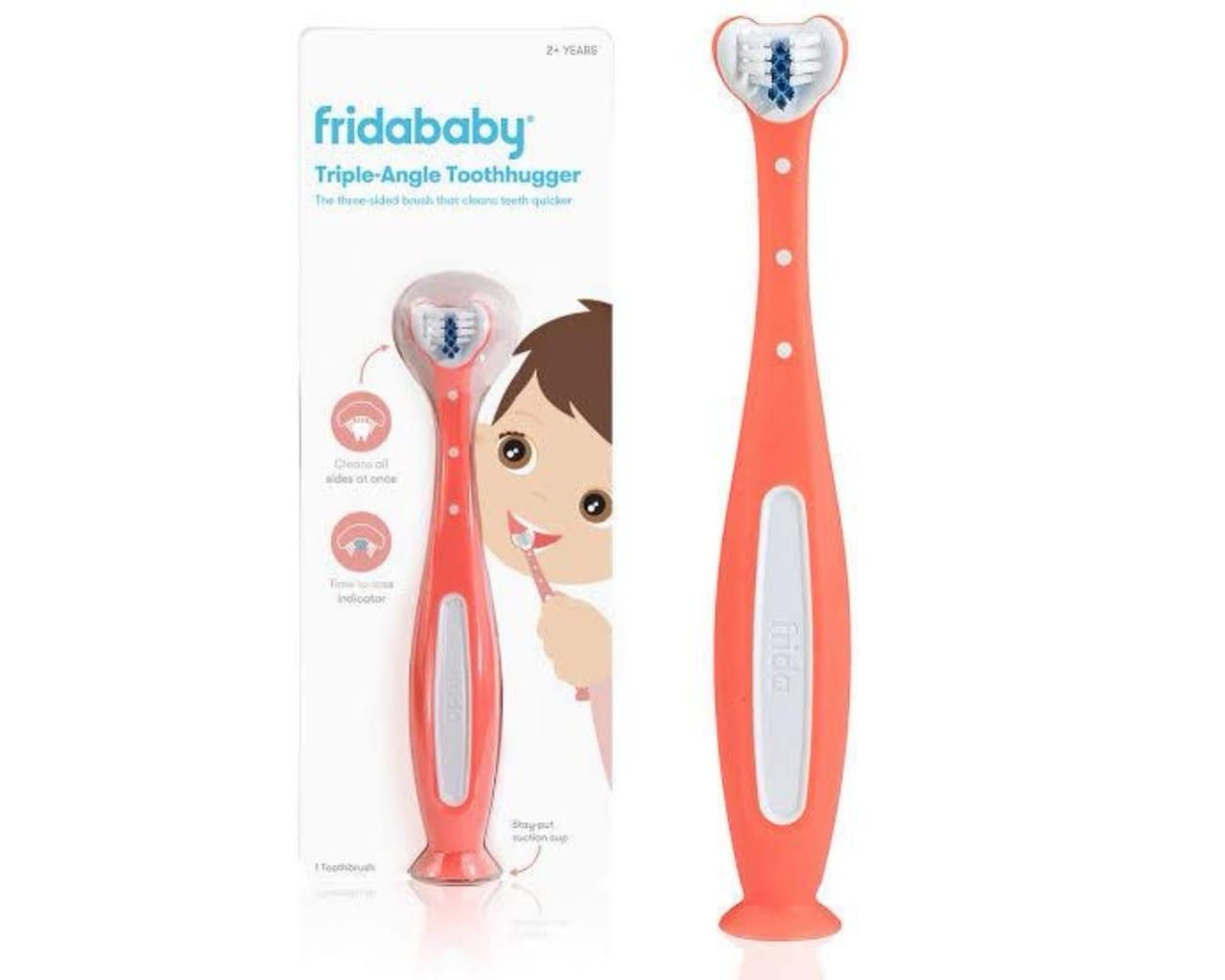 Frida Baby Triple-Angle Toothhugger Training Toddler Toothbrush | Pink