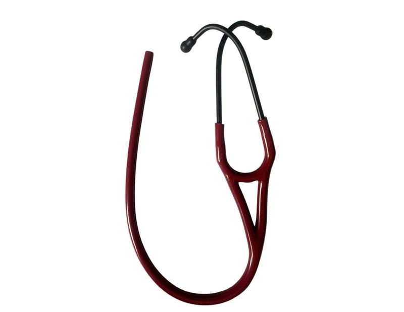 Cardiology Stethoscope Tubing Replacement- Burgundy With Black Coat