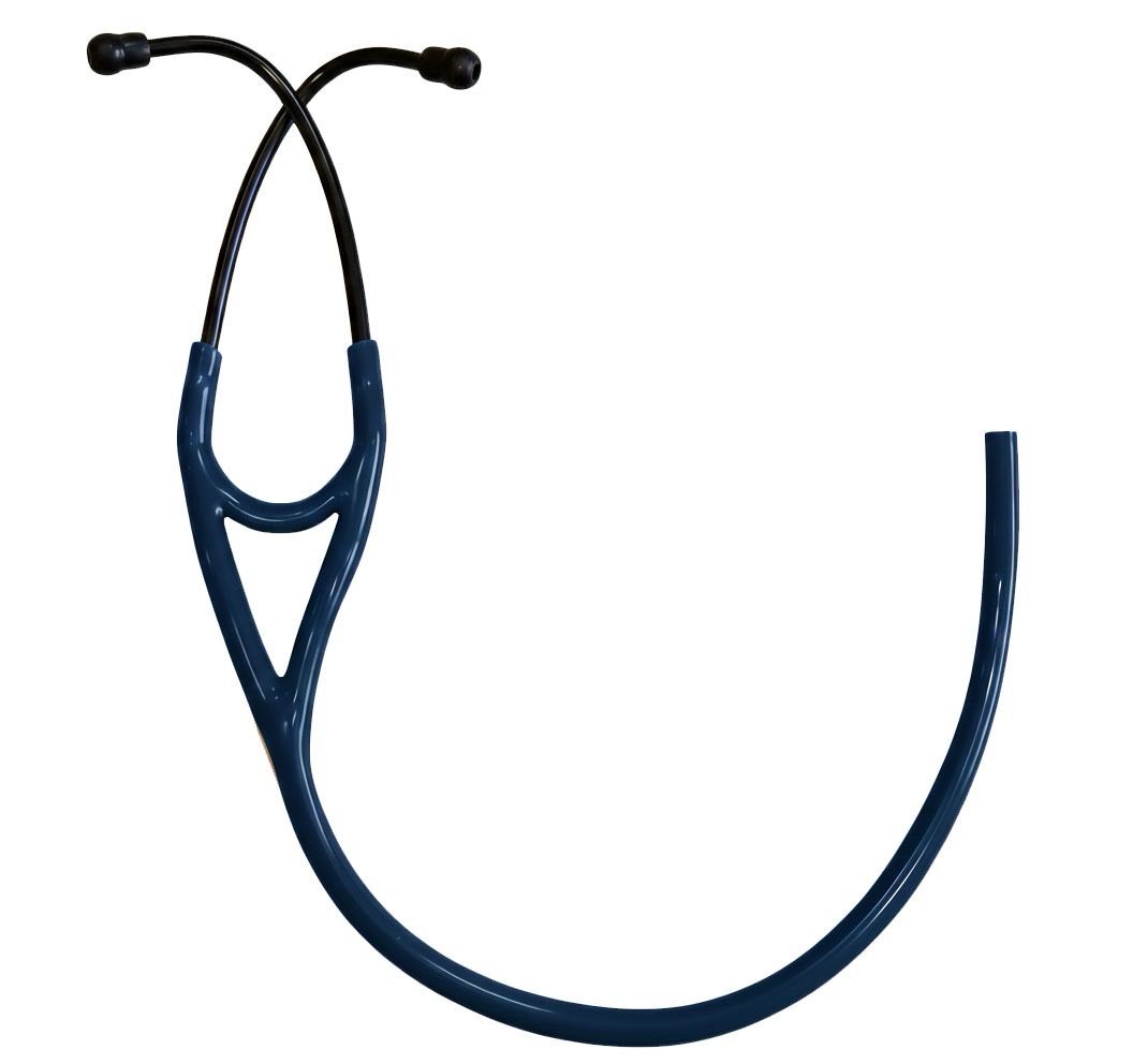 Cardiology Stethoscope Tubing Replacement- Navy Blue With Black Coat