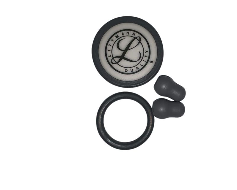 3M Littmann Stethoscope Spare Parts For Classic III/Cardiology IV Gray - Adult Side Diaphragm, Paediatric Side Rim And Ear Pieces