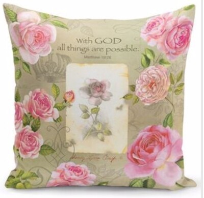 With God All Things Are Possible Pillow Cover
