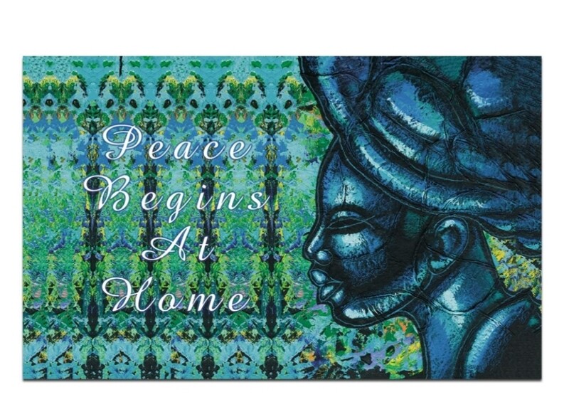 Peace Begins At Home Interior Floor Mat