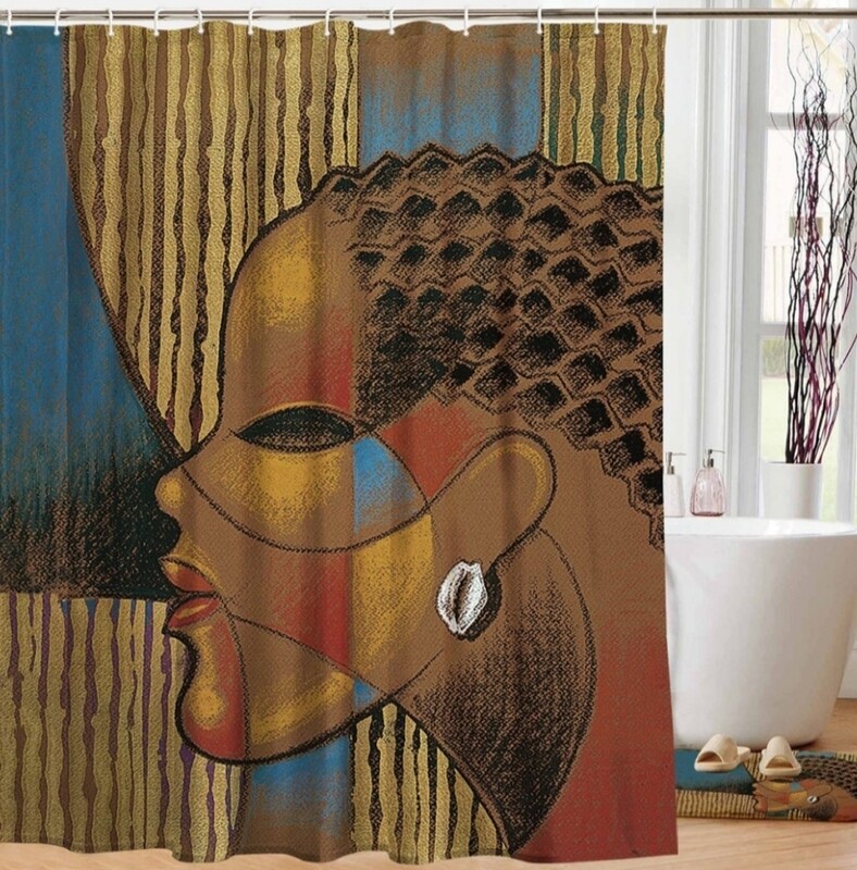 Composite Of A Women Shower Curtain