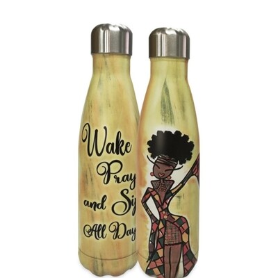 Wake, Pray, and Sip All Day Stainless Steel Bottle