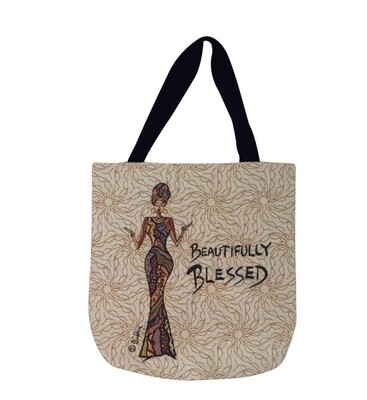 Beautifully Blessed Woven Tote Bag