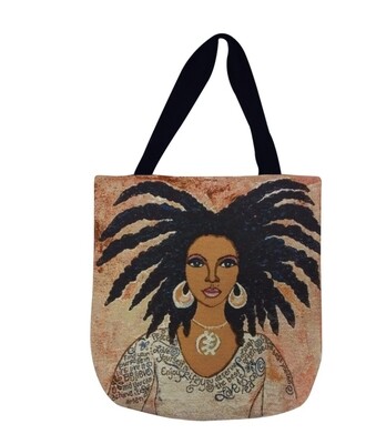 Nubian Queen Woven Tote Bag