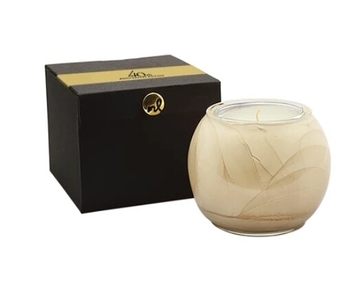 Northern Lights Esque 4" Globe Candle - Ivory