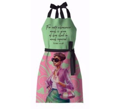 Pink and Green Apron