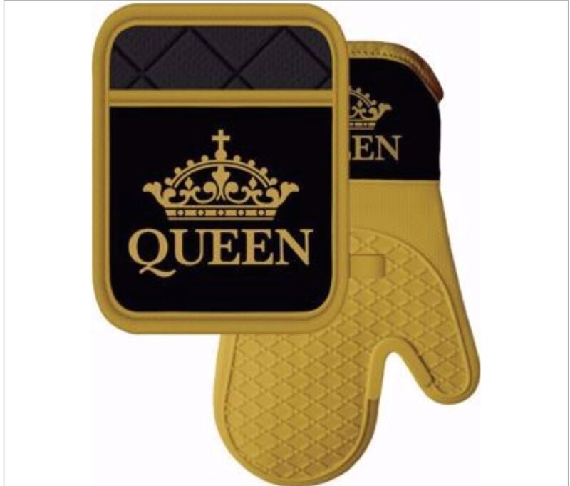 Queen Pot Oven Mitt and Pot Holder Set