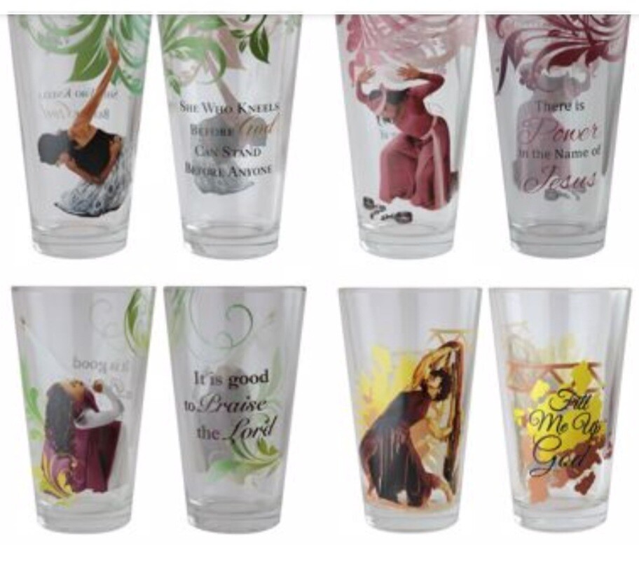 Praise Dancers Drinking Glass Set