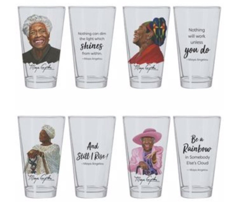 Maya Angelou Drinking Glass Set