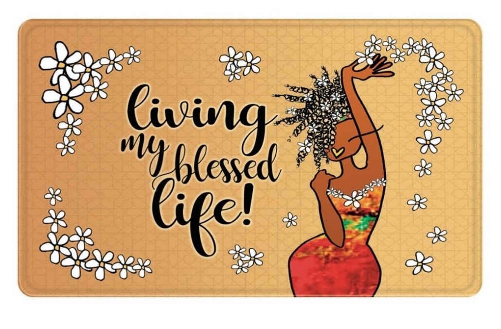 Living My Blessed Life Foam Bath Mat