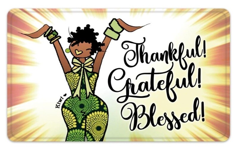 Thankful, Grateful, Blessed Foam Bath Mat