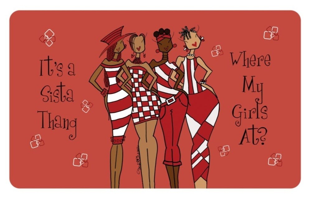Red It's A Sista Thang Interior Floor Mat