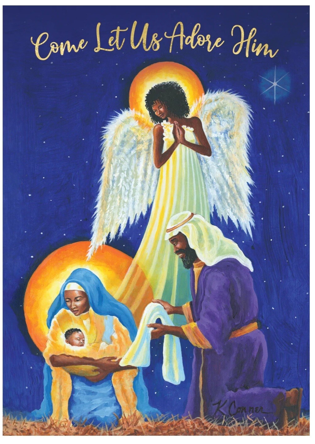 Come Let Us Adore Him Christmas Card