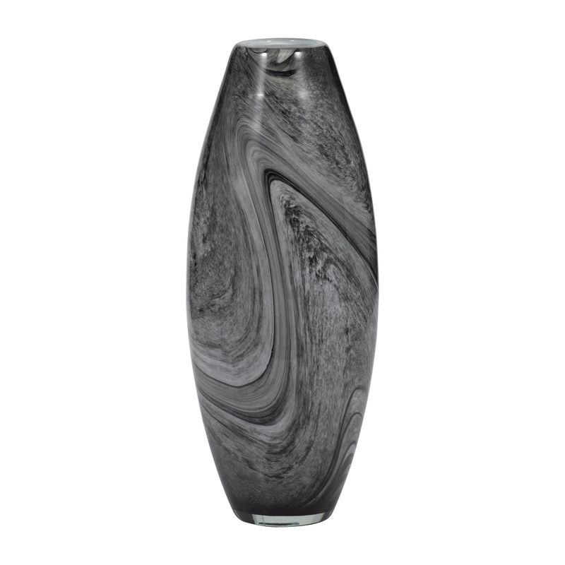 Katrina Gray Swirl small glass vase