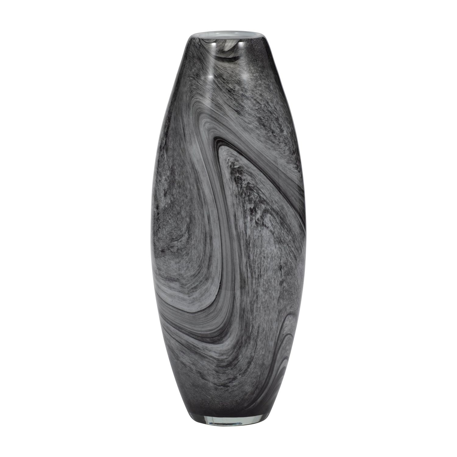 Katrina Gray Swirl Medium Glass Vase
