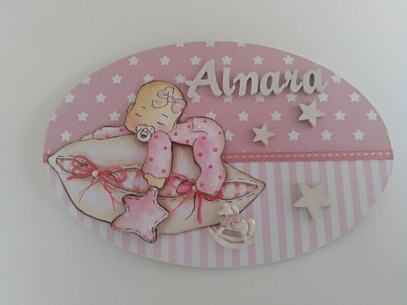 Placa infantil con su nombre
