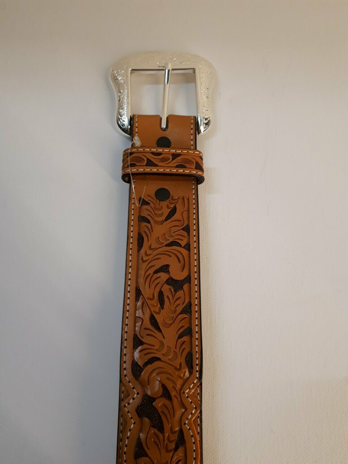 Gürtel mit Crocoimitat hellbraun