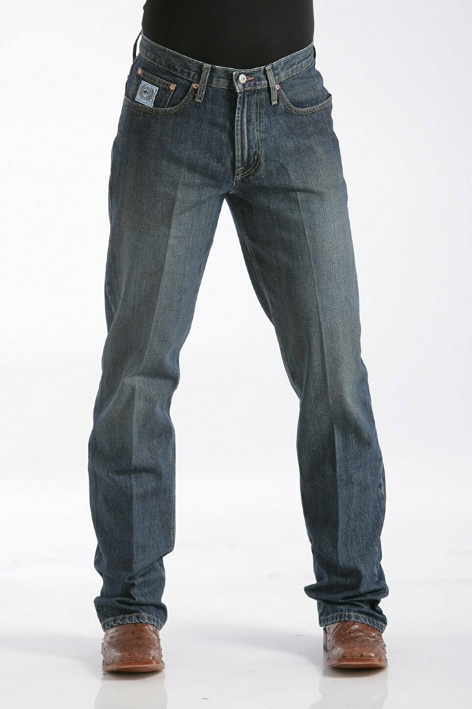 WHITE LABEL JEANS MENS RELAXED FIT - DARK STONEWASH