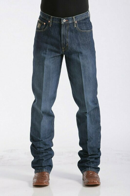 BLACK LABEL MENS LOOSE FIT JEANS - DARK STONEWASH