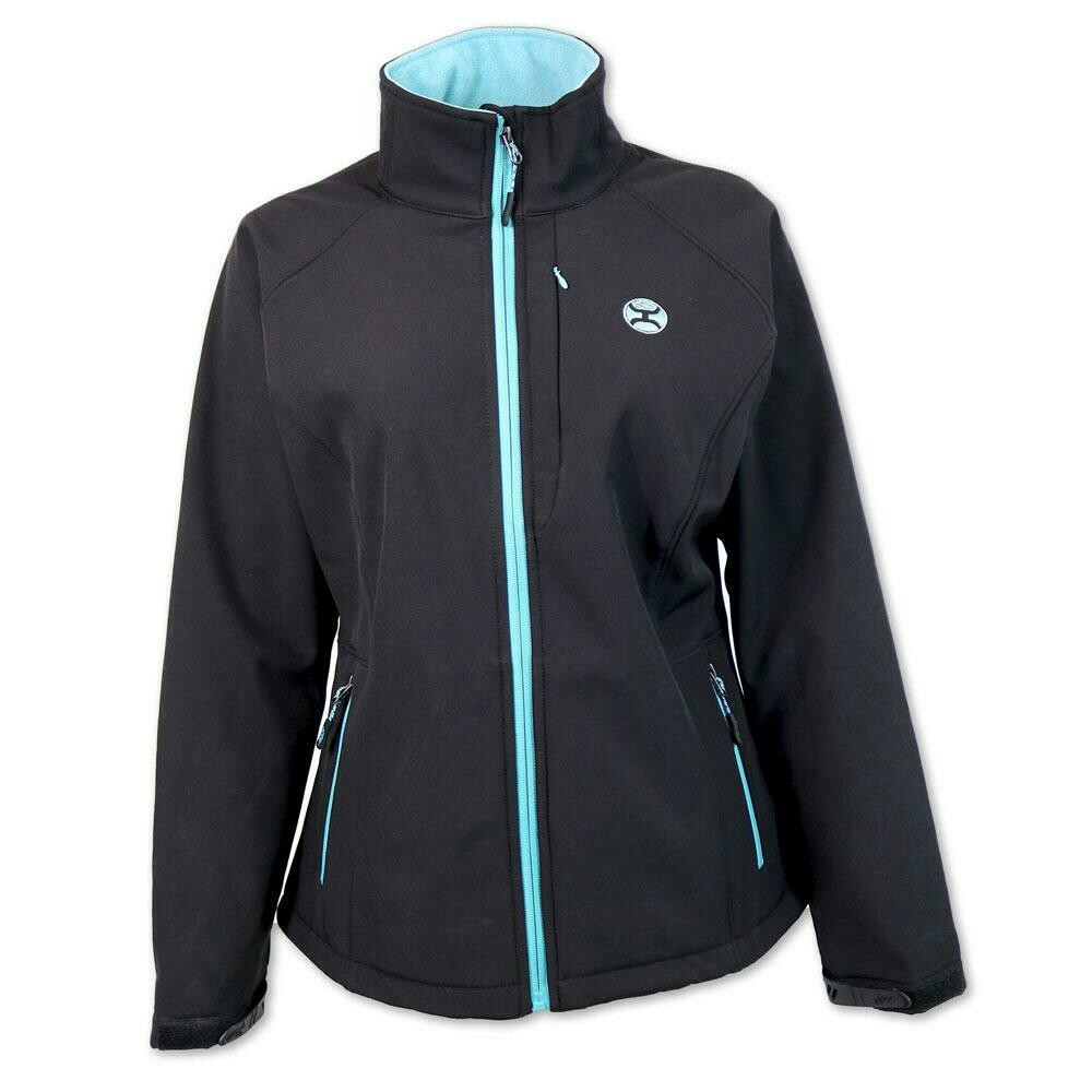 SOFTSHELL JACKET - BLACK/TURQUOISE HOOEY
