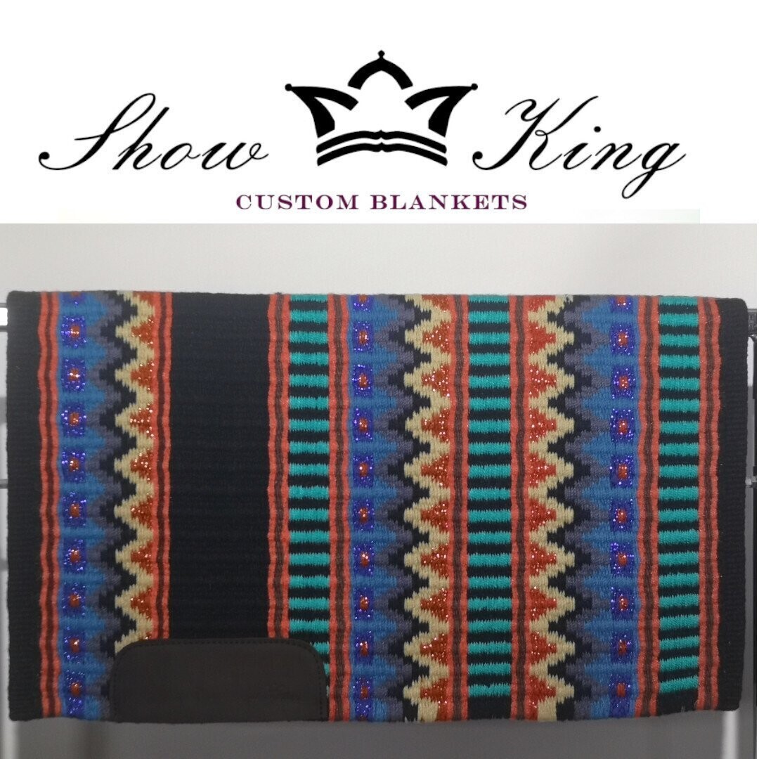 ShowKing - Blanket Oversize mit Lederbesatz