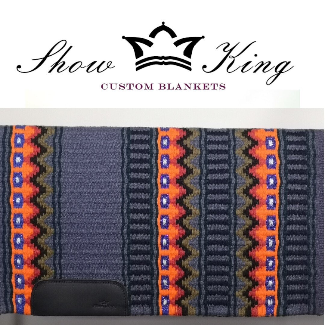 ShowKing - Blanket Oversize mit Lederbesatz