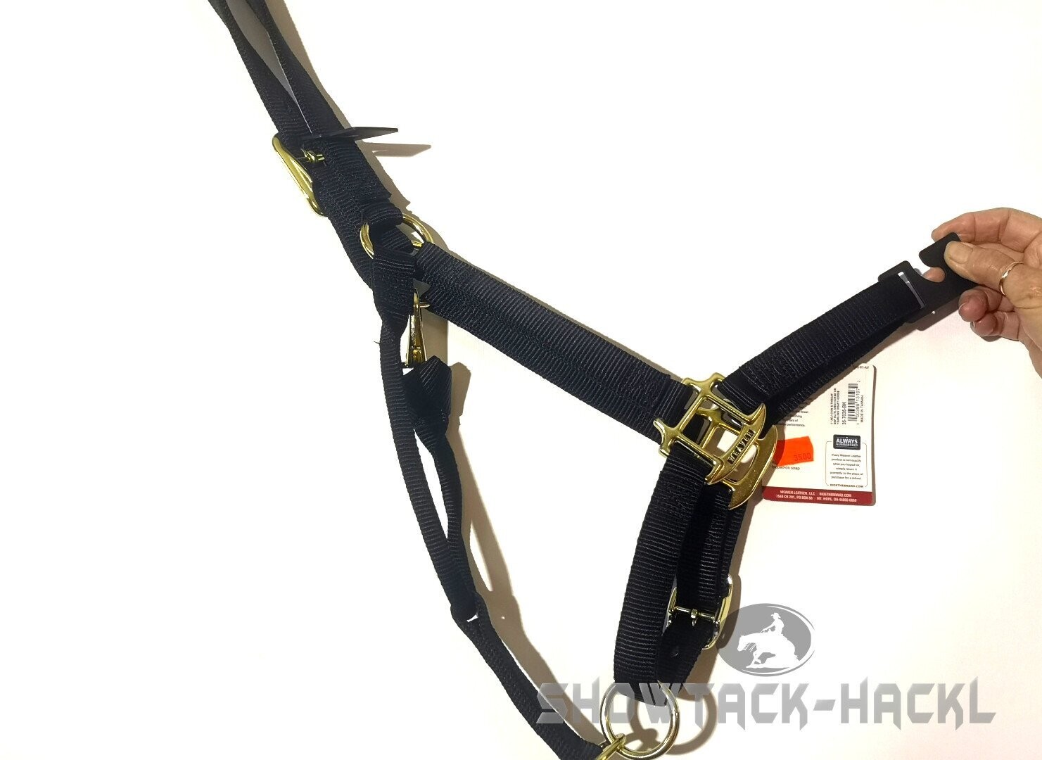 Halter / Halfter Weaver black polyester