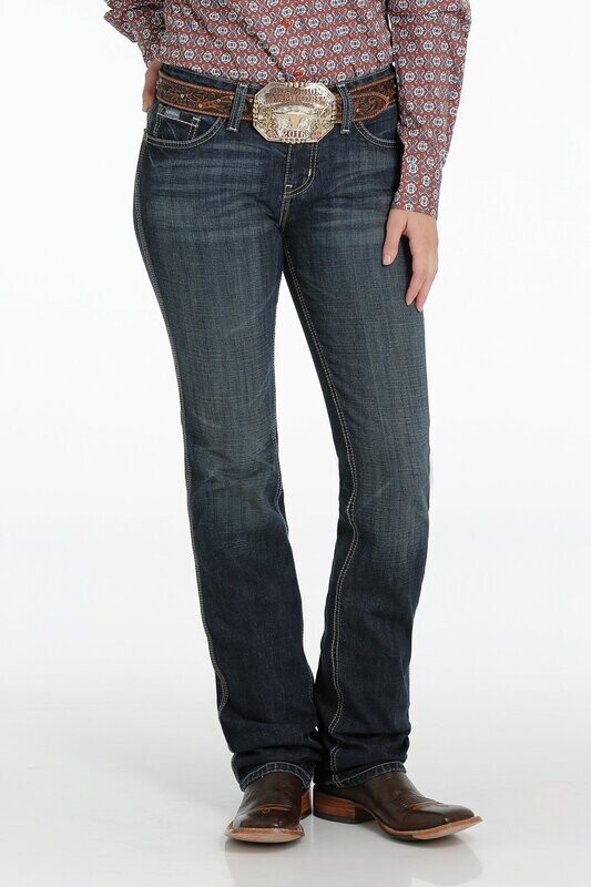 SHANNON  WOMEN'S SLIM FIT JEAN - DARK STONEWASH