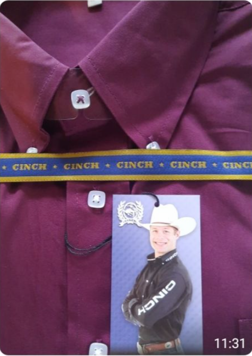 CINCH Shirt Man burgund