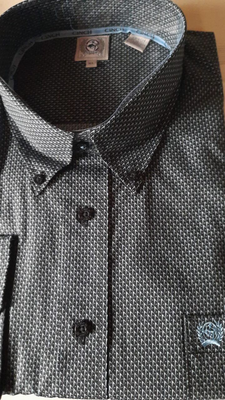 MEN'S SOLID  BUTTON-DOWN WESTERN SHIRT