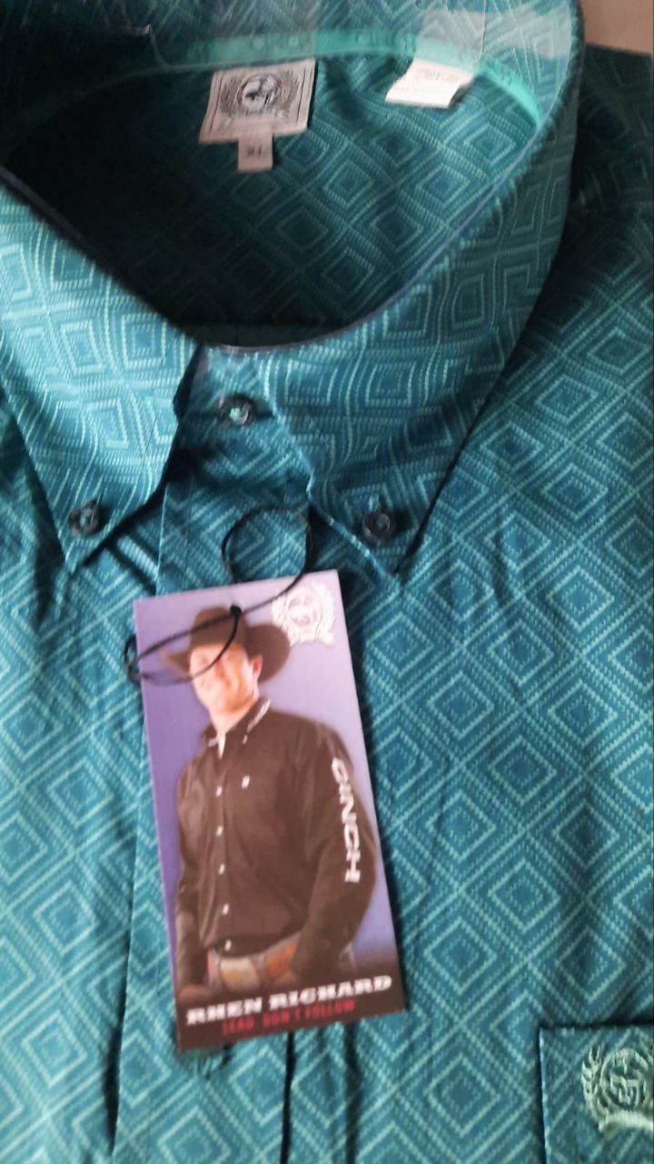 MEN'S SOLID  BUTTON-DOWN WESTERN SHIRT