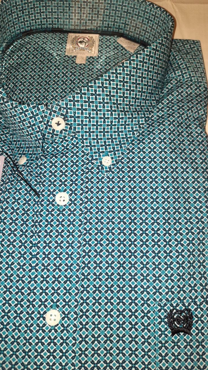 MEN'S SOLID  BUTTON-DOWN WESTERN SHIRT