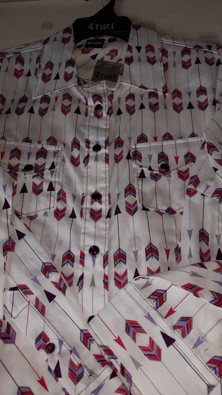 WOMEN'S SOLID BUTTON-UP SHIRT