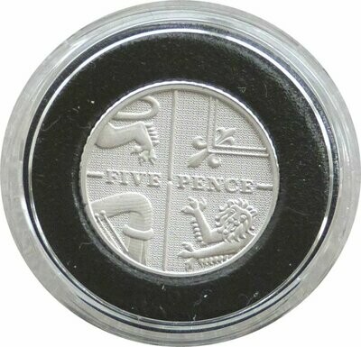British Piedfort 5p Silver Coins