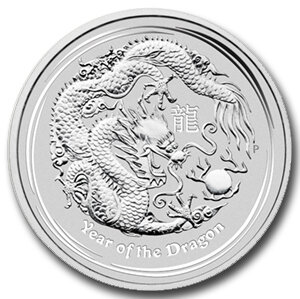 2012-P Australia Lunar Dragon 50c Silver 1/2oz Coin