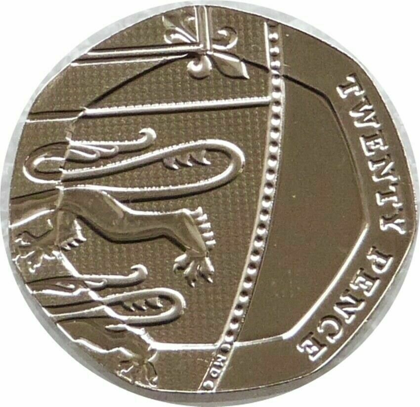 2021 Royal Shield of Arms 20p Brilliant Uncirculated Coin