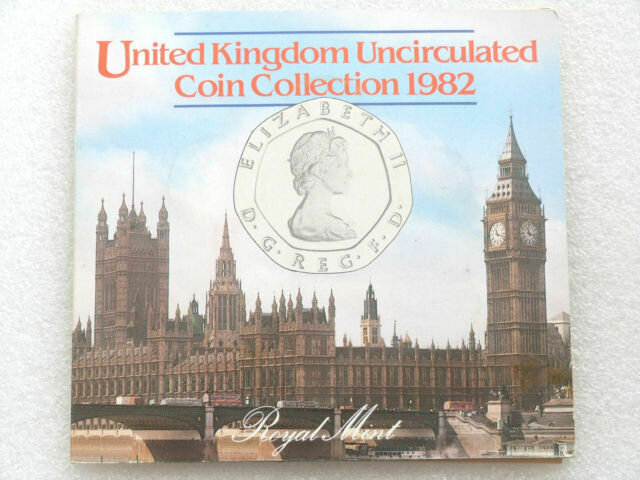 1982 Royal Mint Annual Brilliant Uncirculated 7 Coin Set